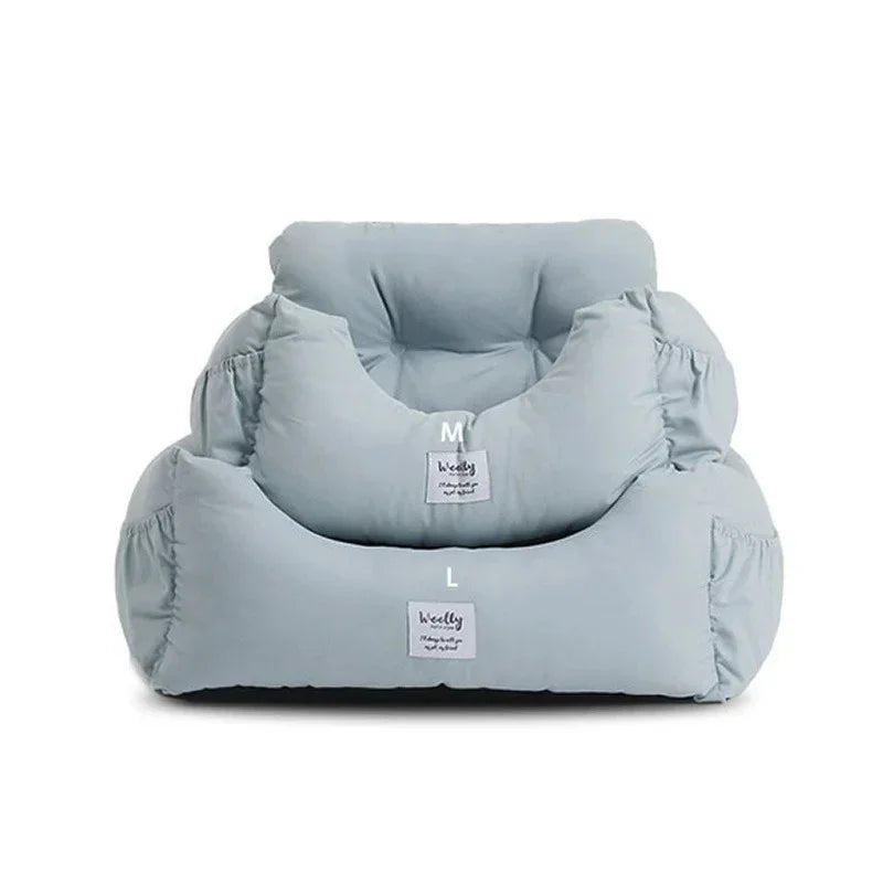 Pet Dog Portable Car Seat Central Control Nonslip Dog Carriers Safe Car Armrest Box Booster Kennel Bed for Small Dog Cat Travel