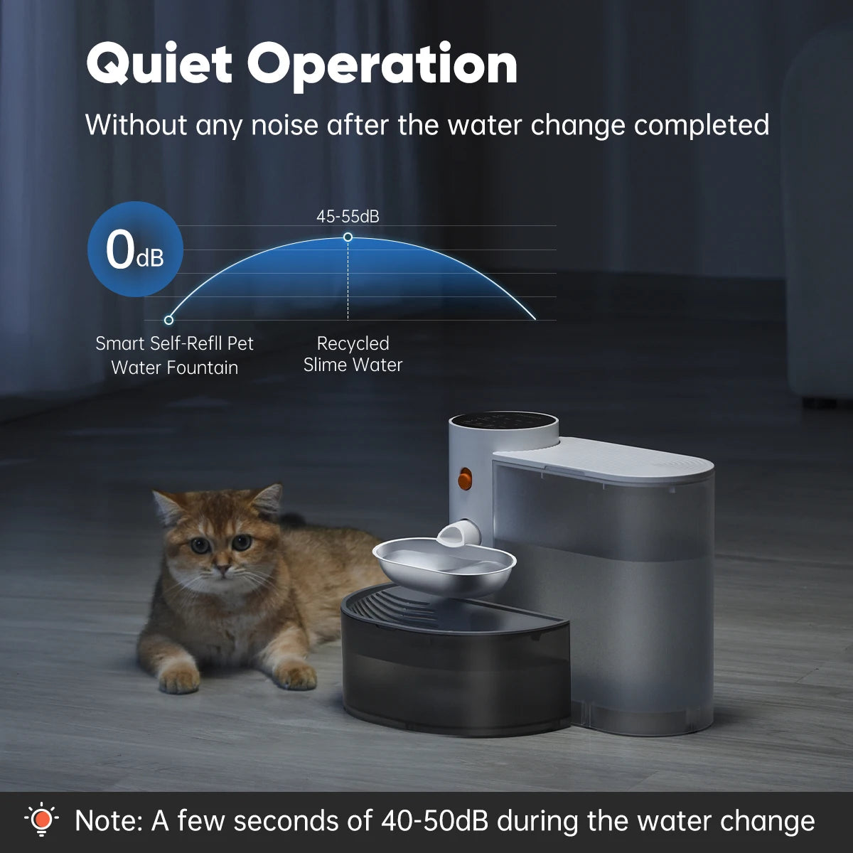 Petgravity Stainless Steel Automatic Purifying Water Dispenser Bowl for Cats