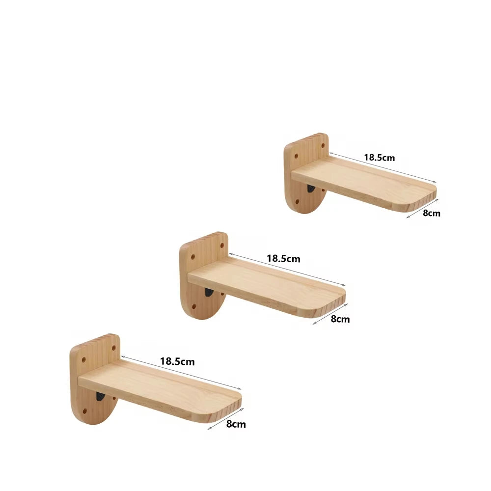 CWV Wall Mounted Cat Climbing Shelves With Sisal Scratching Post