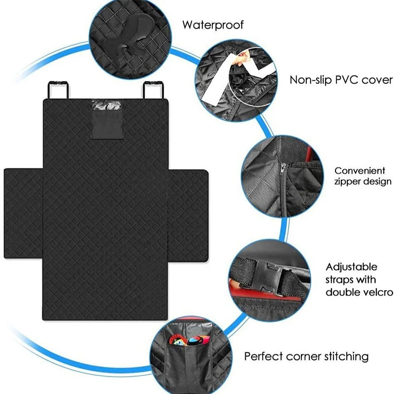 Car Mounted Pet Mat Dog Car Seat Cushion Pet Travel Dog Carrier Car Trunk Mat Waterproof SUV Cargo Liner For Dogs Washable