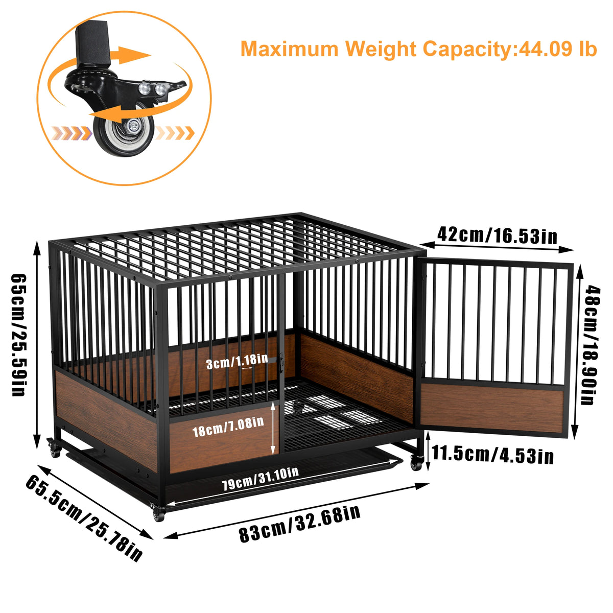 Heavy Duty Metal Cat Cage Enclosure Playpen Kennel for Cats