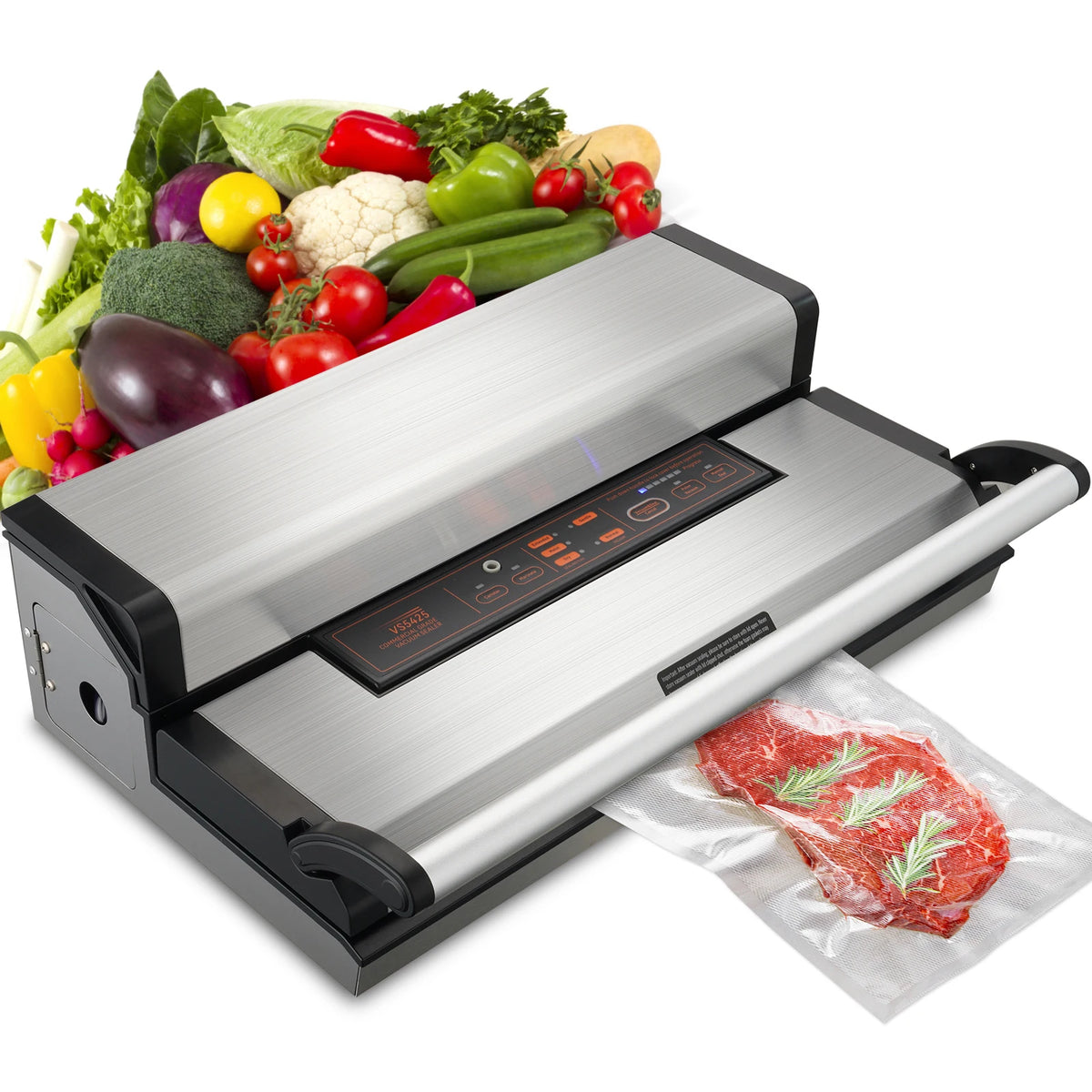 SucceBuy Commercial Automatic Vacuum Sealer With Roll Storage And Cutter