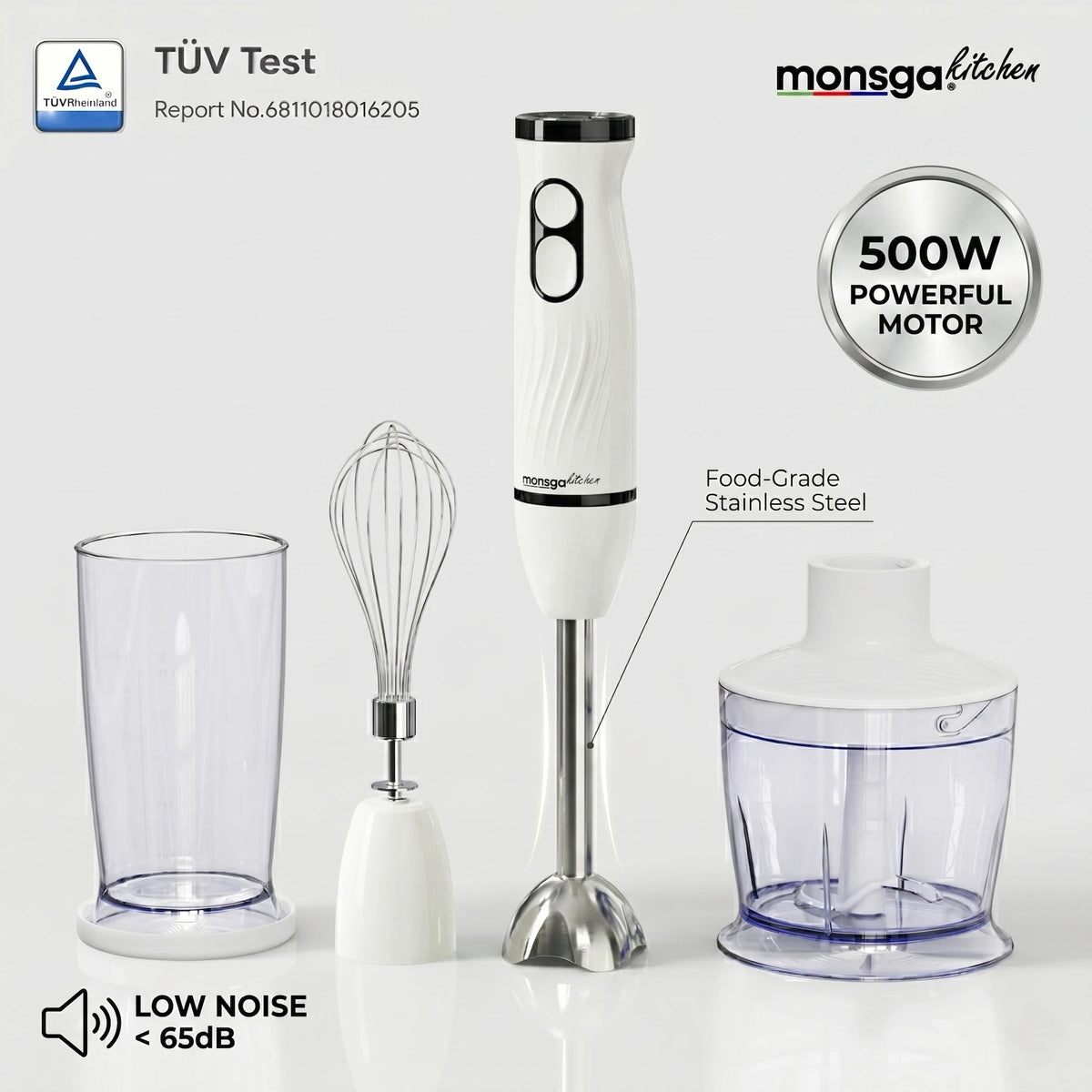 Erabros 4 In 1 Multifunctional Electric Hand Blender With Whisk