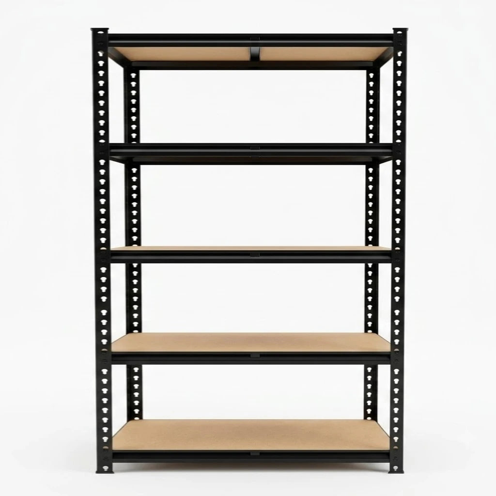 Slim 5-Tier Metal Shelving Unit, 27.6x11.8x59.8 Inch Heavy Duty Storage Rack, Adjustable Pantry Shelf Food Storage Organizer for Kitchen, Living Room Plant Stand & Display Rack, No-Tool Assembly