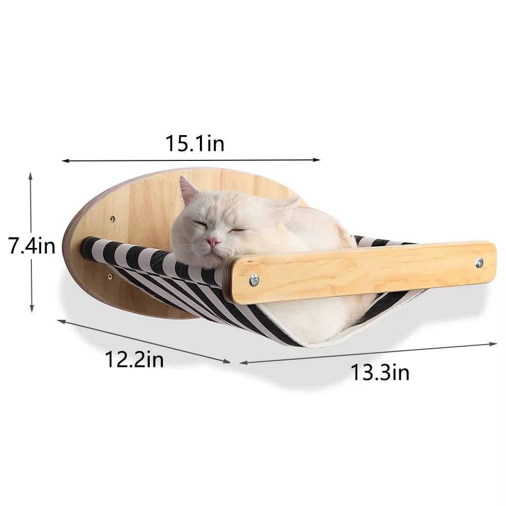 CWV Wall Mounted Cat Climbing Shelves With Sisal Scratching Post