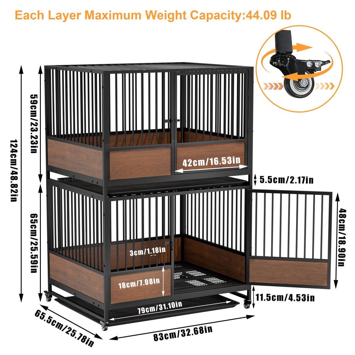 Heavy Duty Metal Cat Cage Enclosure Playpen Kennel for Cats