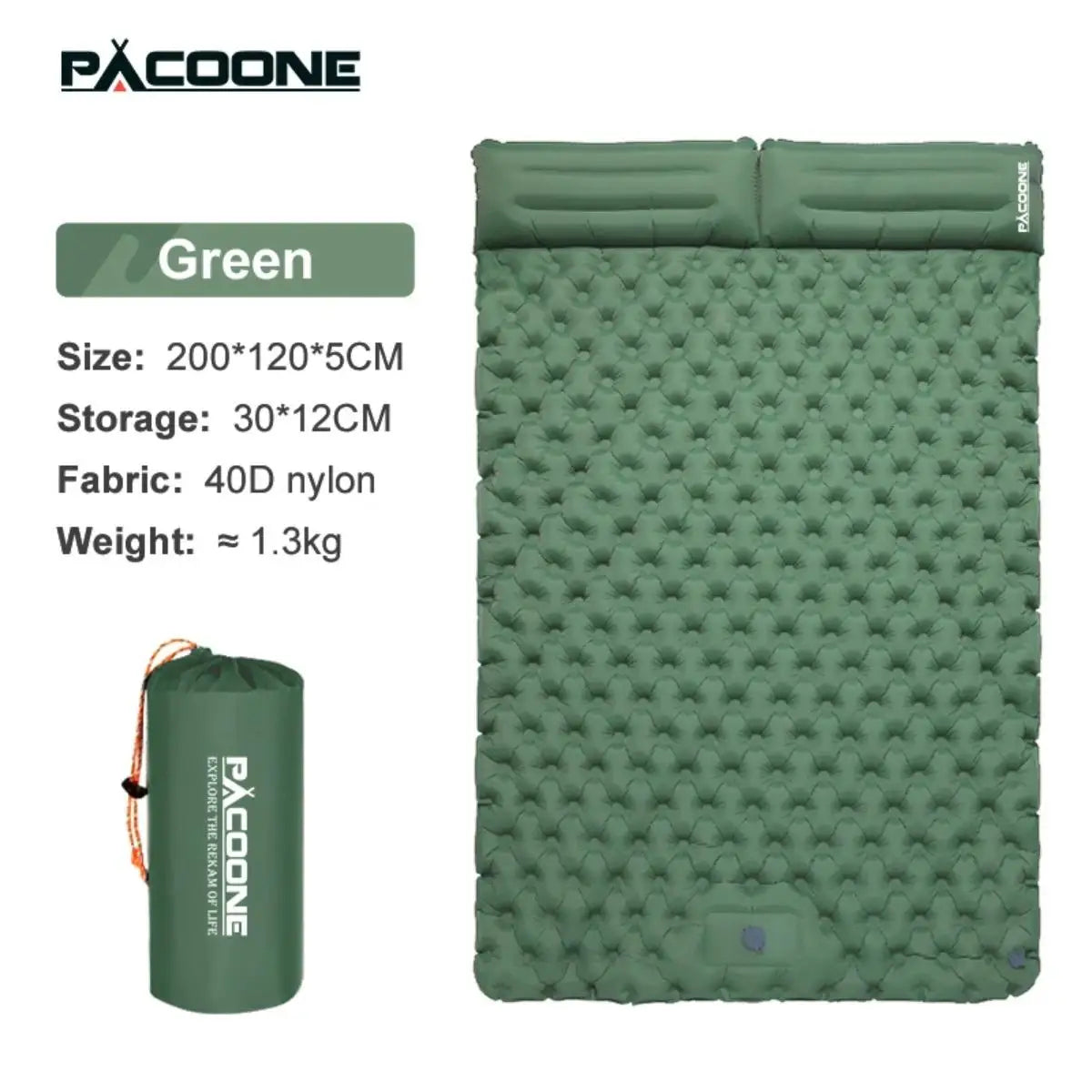 Waterproof Inflatable Mattress Camping Sleeping Pad Foldable With Pillow Mat