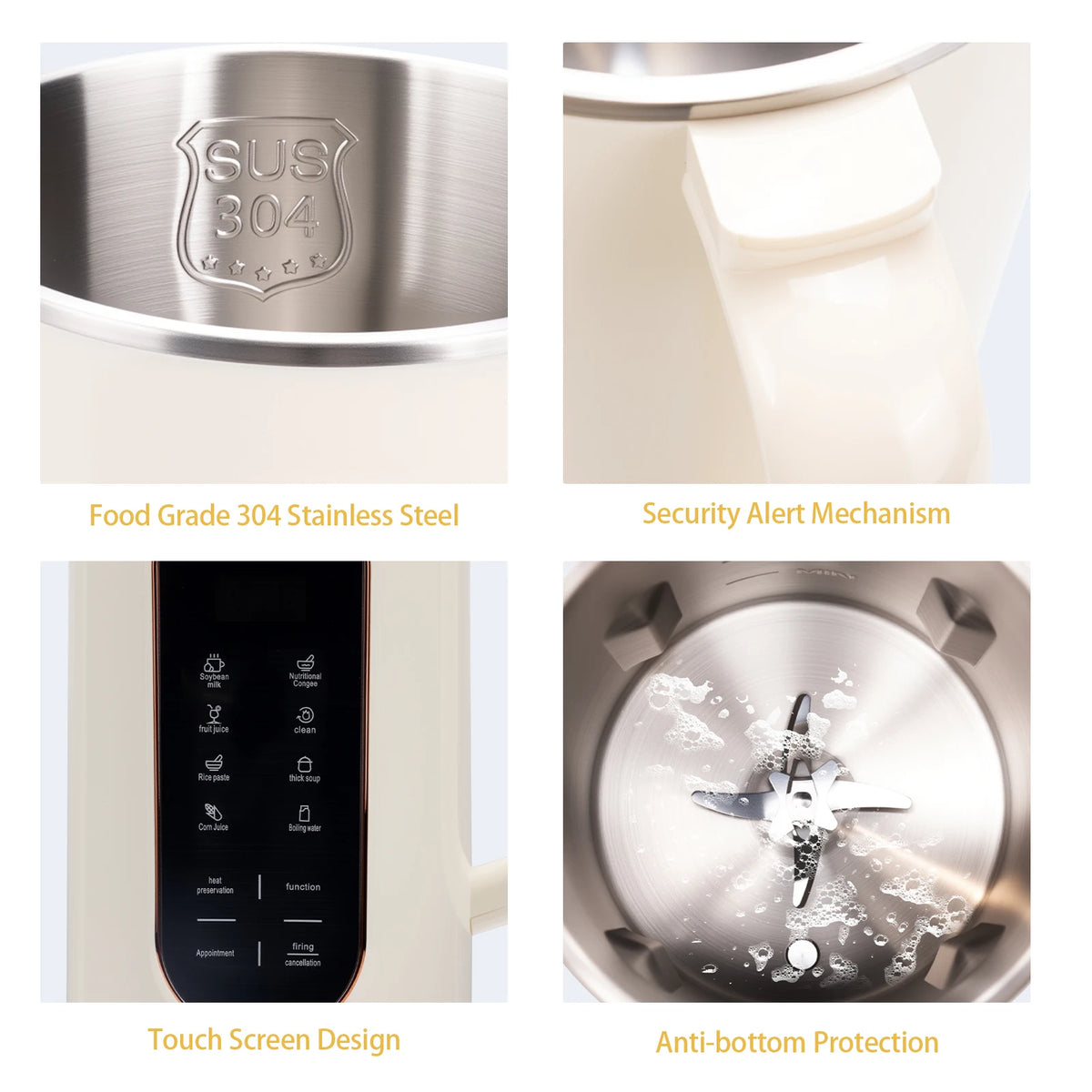 Automatic Plant Based Nut Milk Maker For Homemade Soy Beverage Making