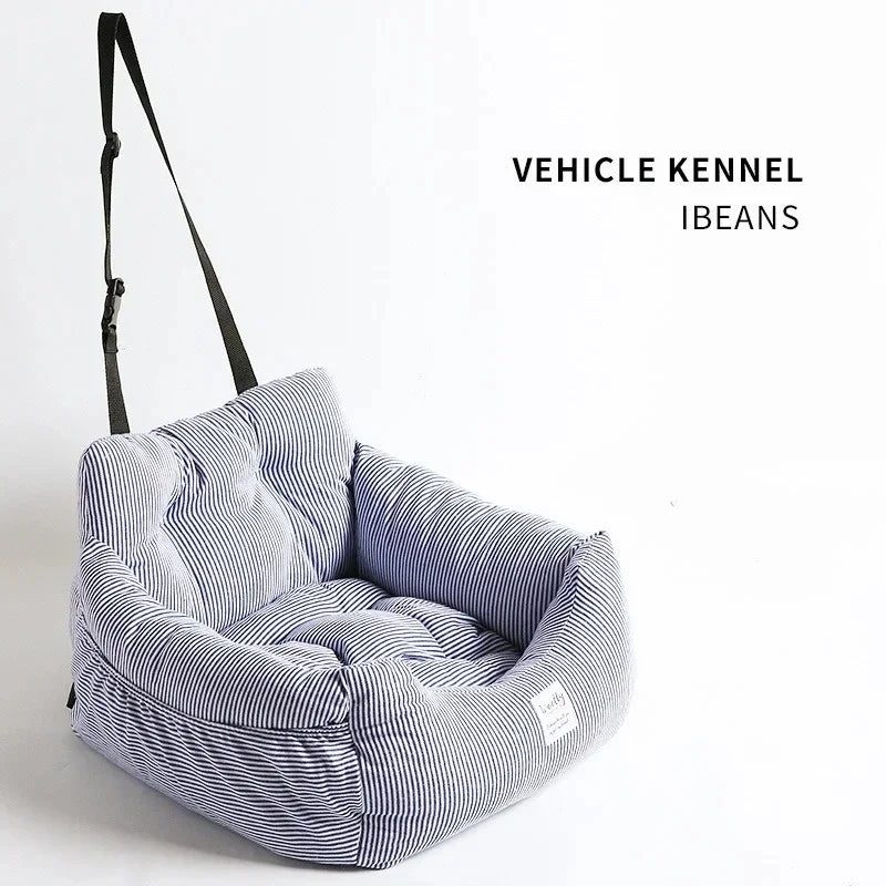 Pet Dog Portable Car Seat Central Control Nonslip Dog Carriers Safe Car Armrest Box Booster Kennel Bed for Small Dog Cat Travel