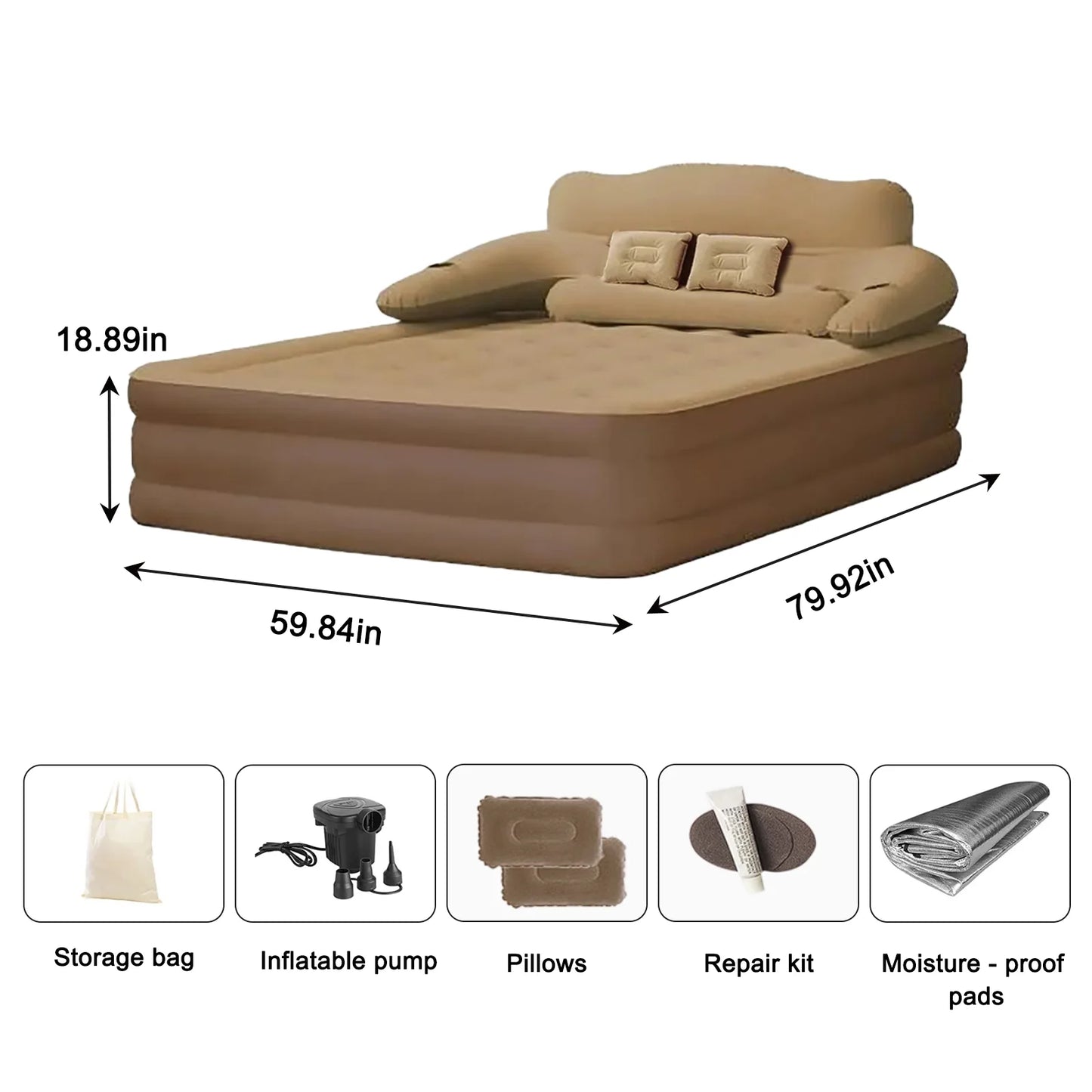 Automatic Inflatable Camping Mattress Built In Pump Thickened Sleeping Mat