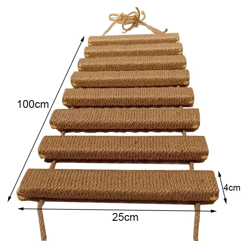 CWV Wall Mounted Cat Climbing Shelves With Sisal Scratching Post