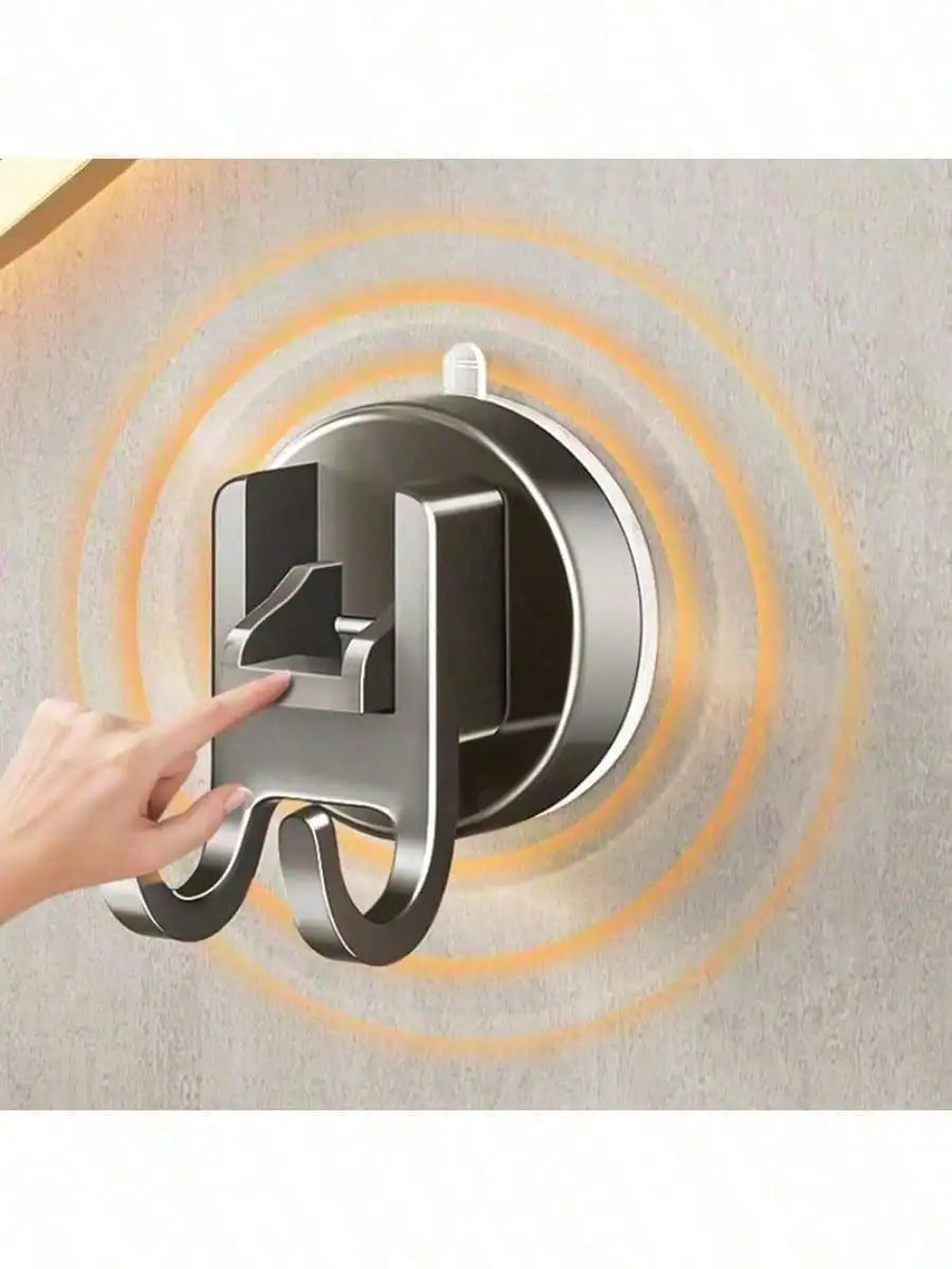 Suction Cup Double Hook, No Drill Wall Mounted Hook For Bathroom Shower Room Corner Washbasin Hanging,Bathroom Hook, Suction Cup Hook, Double Hook, Wall Mounted Hook, No Drill Hook, Shower Hook
