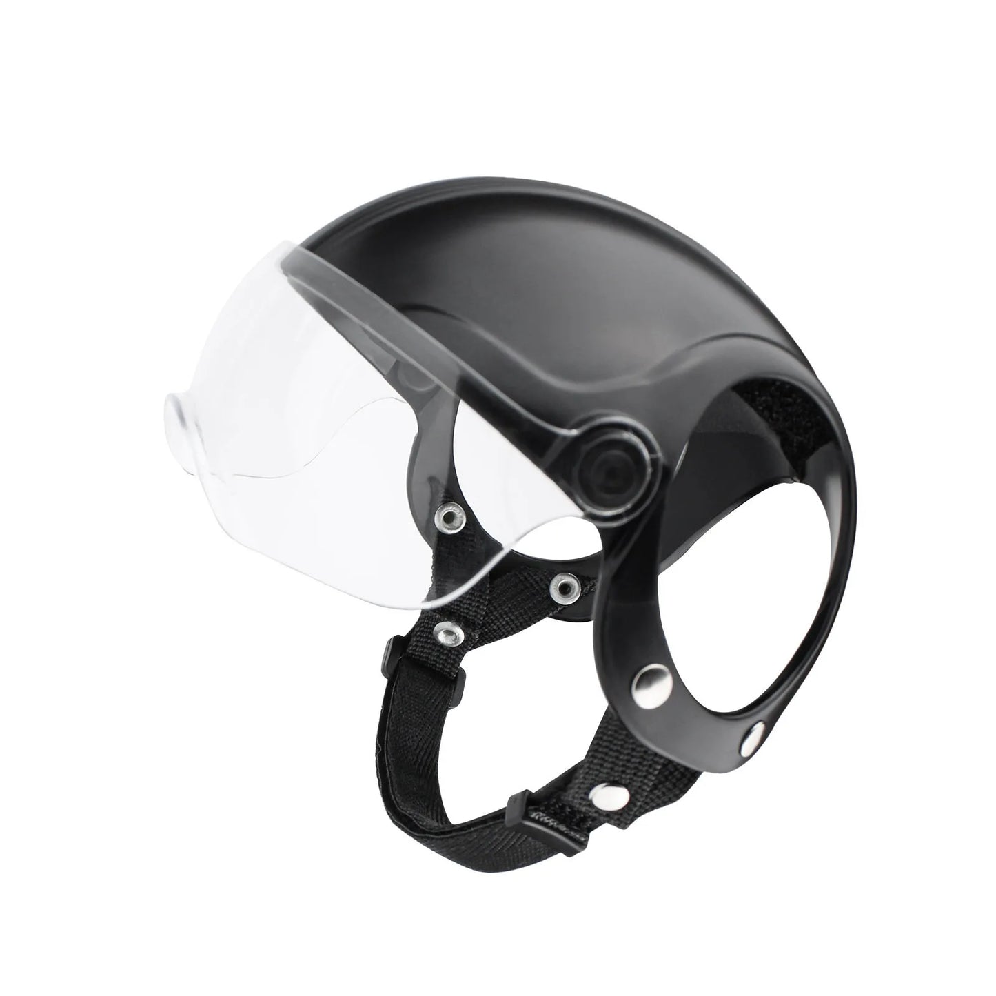 Safety Helmets Dogs Helmet Anti-UV Silver Goggles Ear Holes Adjustable Strap Comfortable Protective Small Animals Driving/Riding
