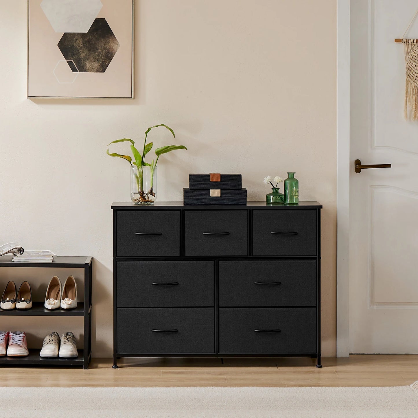 JHK Modern Bedroom Furniture Storage Fabric Drawer Organizer Chest
