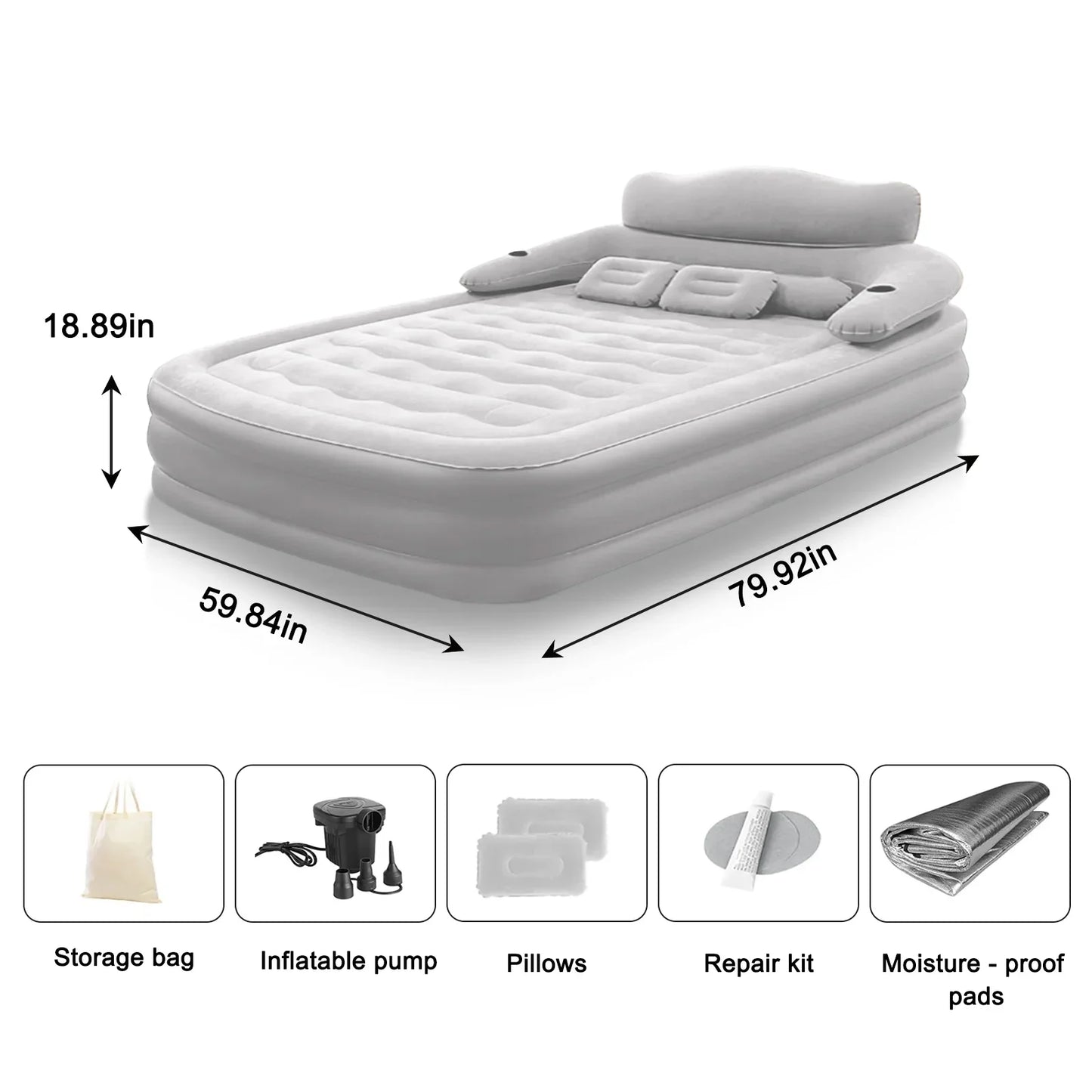 Automatic Inflatable Camping Mattress Built In Pump Thickened Sleeping Mat
