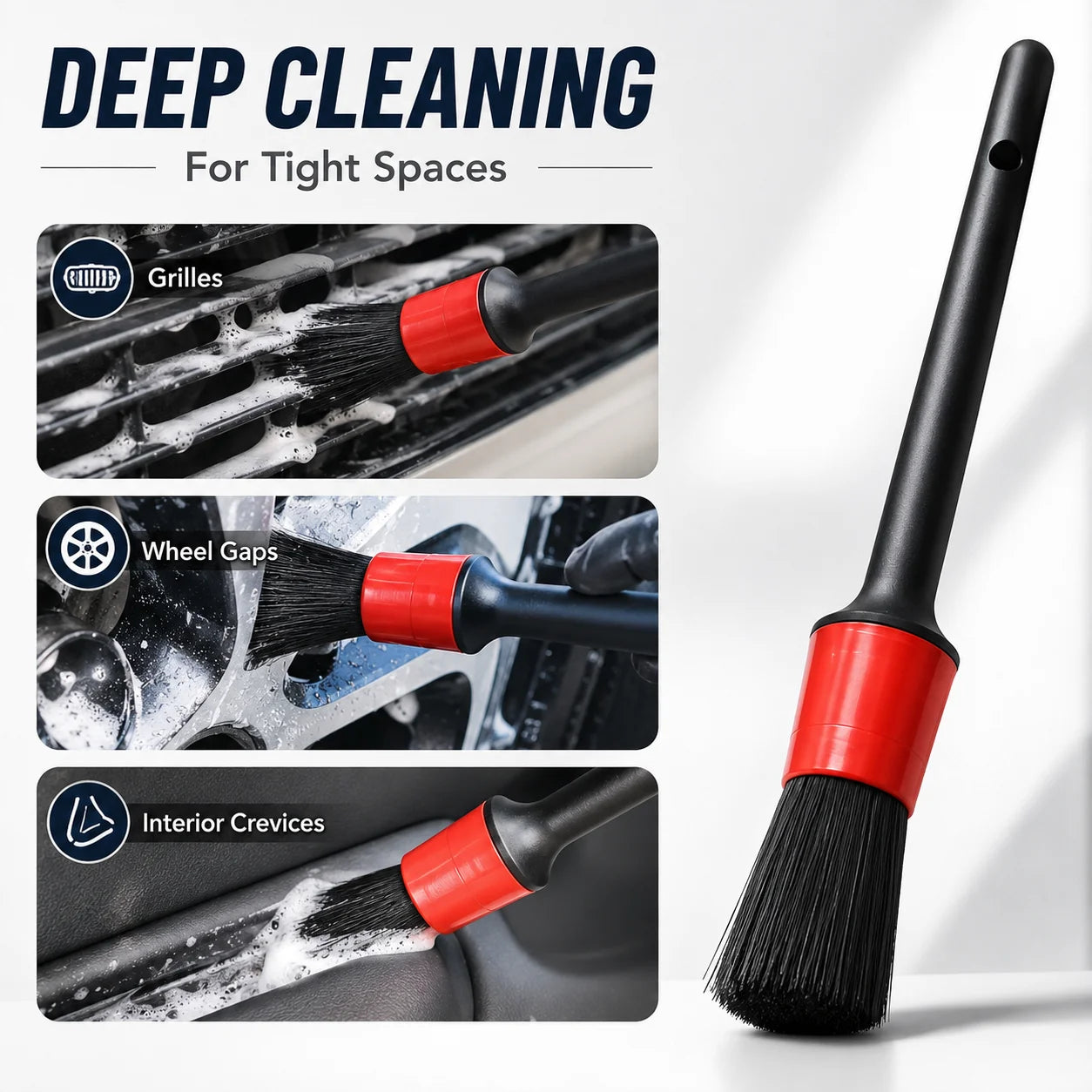 New Car Cleaning Kit Scrubber Drill Detailing Brush Set Air Conditioner Vents Towel Polisher Car Auto Detailing Tools
