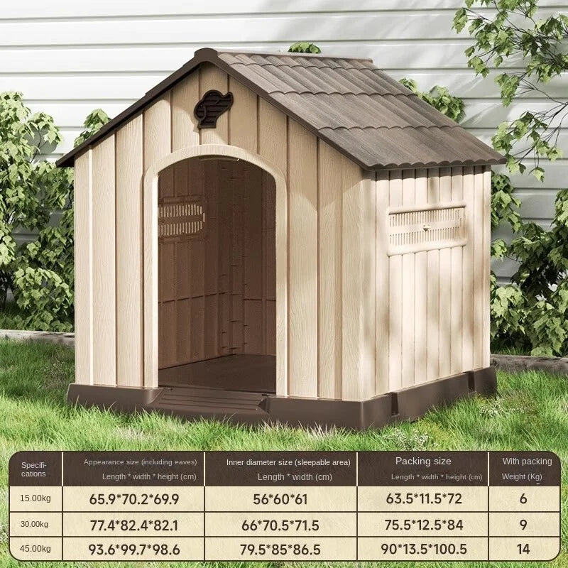 Hoopet Dog House Outdoor All-Season Suitable Large Dog Cage, Rainproof And Cold-Proof, Dog Sleeping Bed Outdoor Dog House, Dog H