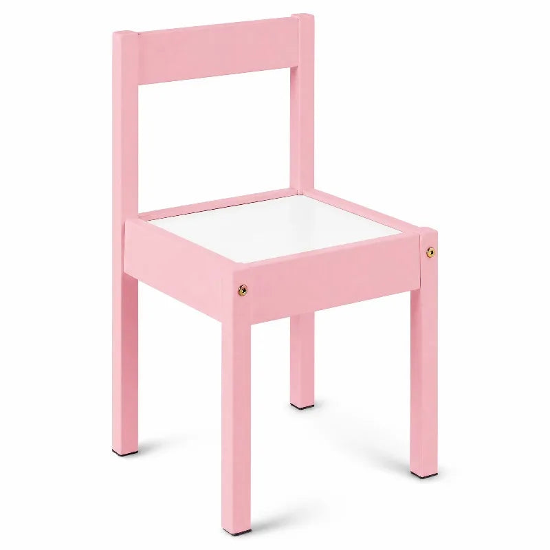 Mainstays Kids 3-Piece Dry Erase Activity Table and Chair Set for Learning, Drawing & Creative Play, Pink