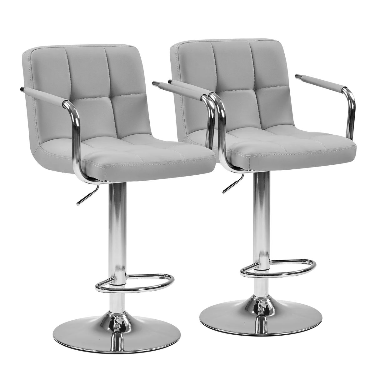 JHK Ergonomic PU Leather Adjustable Swivel Office Chair Padded Armrests