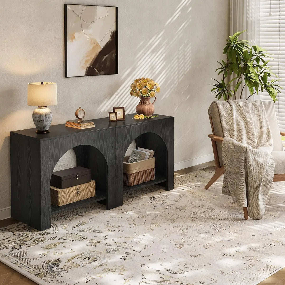 Farmhouse Nightstand With Storage Bedside Table For Bedroom Wooden Metal