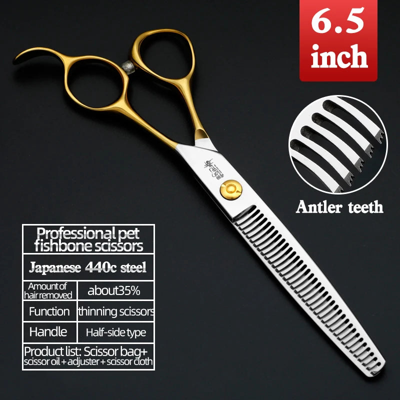 Sakura Dance Professional Pets Scissors Grooming Set for Dogs - High-End Japan 440C Professional Specific Shearing