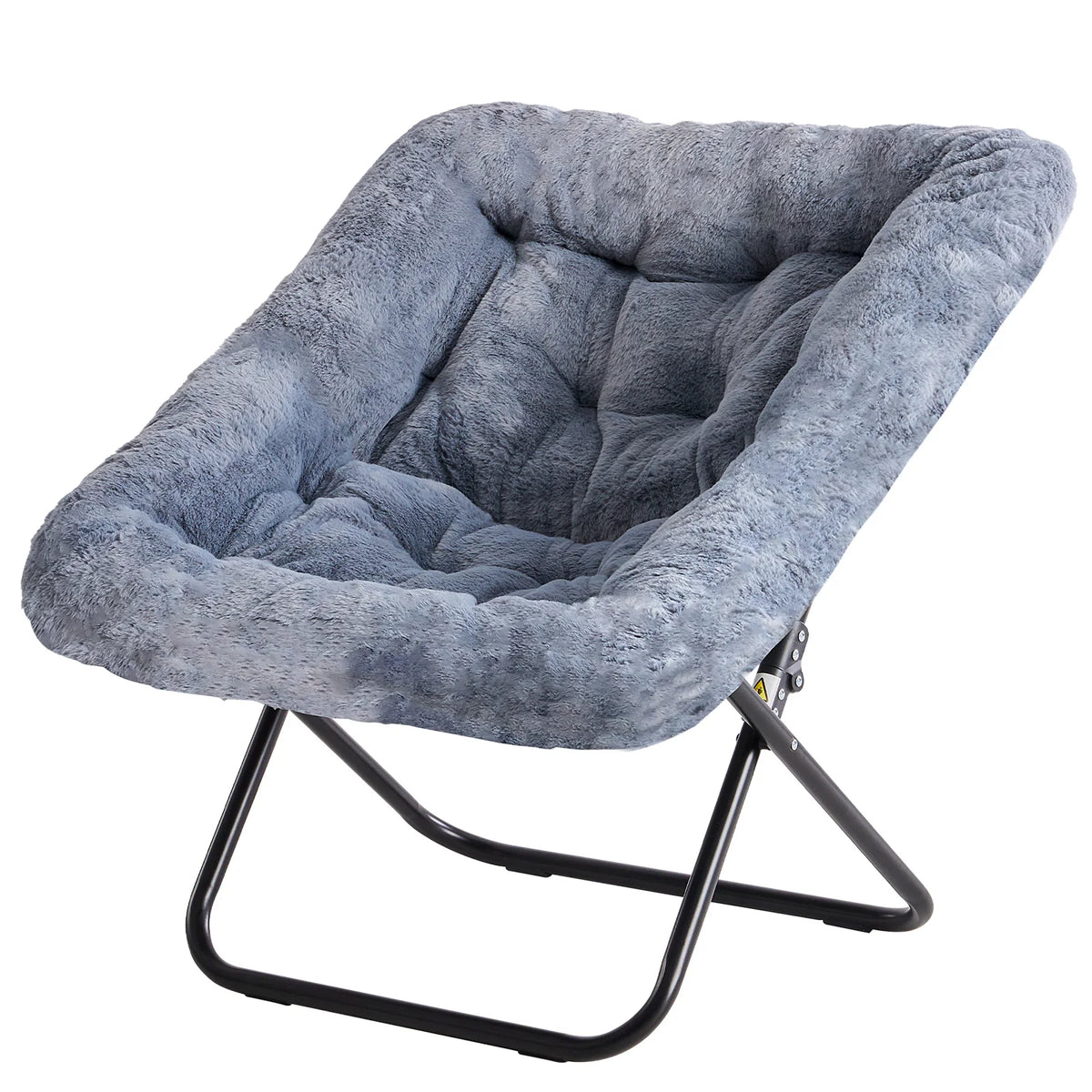 JHK Folding Metal Frame Saucer Chair For Living Room Furniture