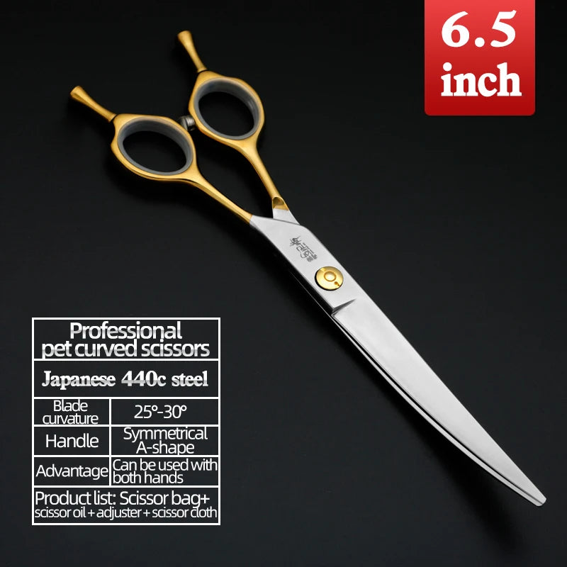 Sakura Dance Professional Pets Scissors Grooming Set for Dogs - High-End Japan 440C Professional Specific Shearing