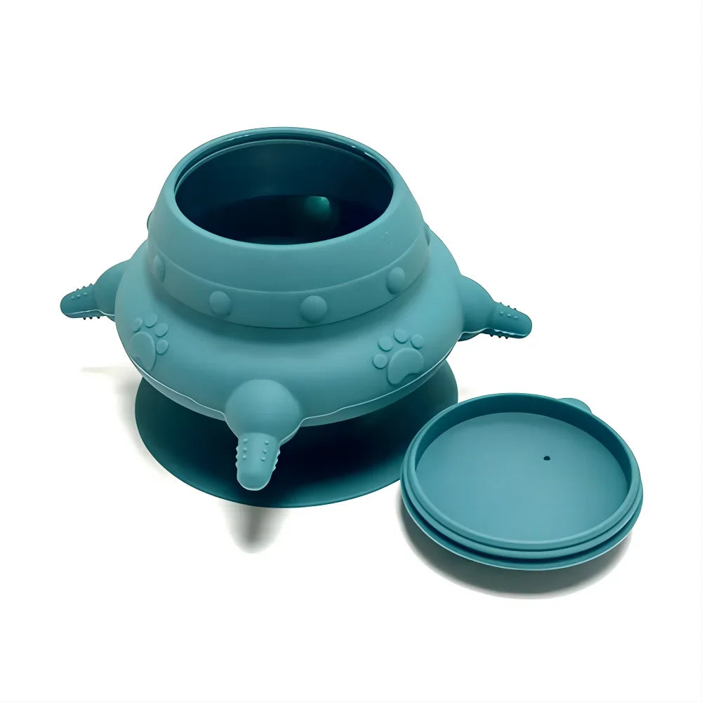 Biomimetic Pet Milk Feeder Soft Silicone Puppy Nursing Bottle Automatic Kitten Nipple Bowl with Suction Base 235ml