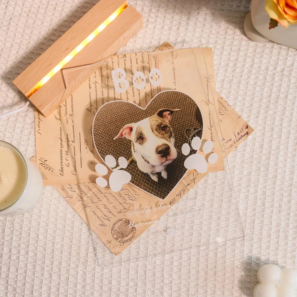 Custom Name Photo Remembrance Gift Personalized Pet Plaque Pet Memorial Frame Cat Dog Loss Gift Sympathy for Pet Lover