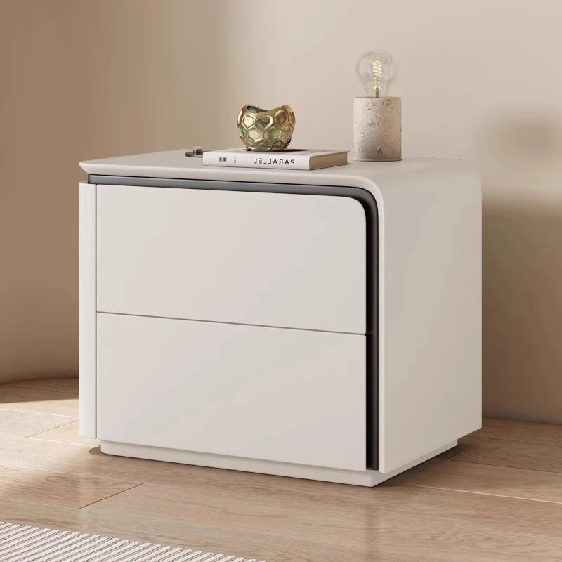 Angduo Modern Wooden Nightstand Storage Bedside Table For Bedroom Furniture