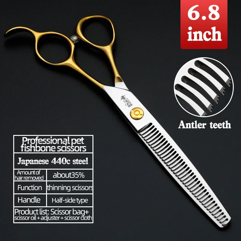 Sakura Dance Professional Pets Scissors Grooming Set for Dogs - High-End Japan 440C Professional Specific Shearing