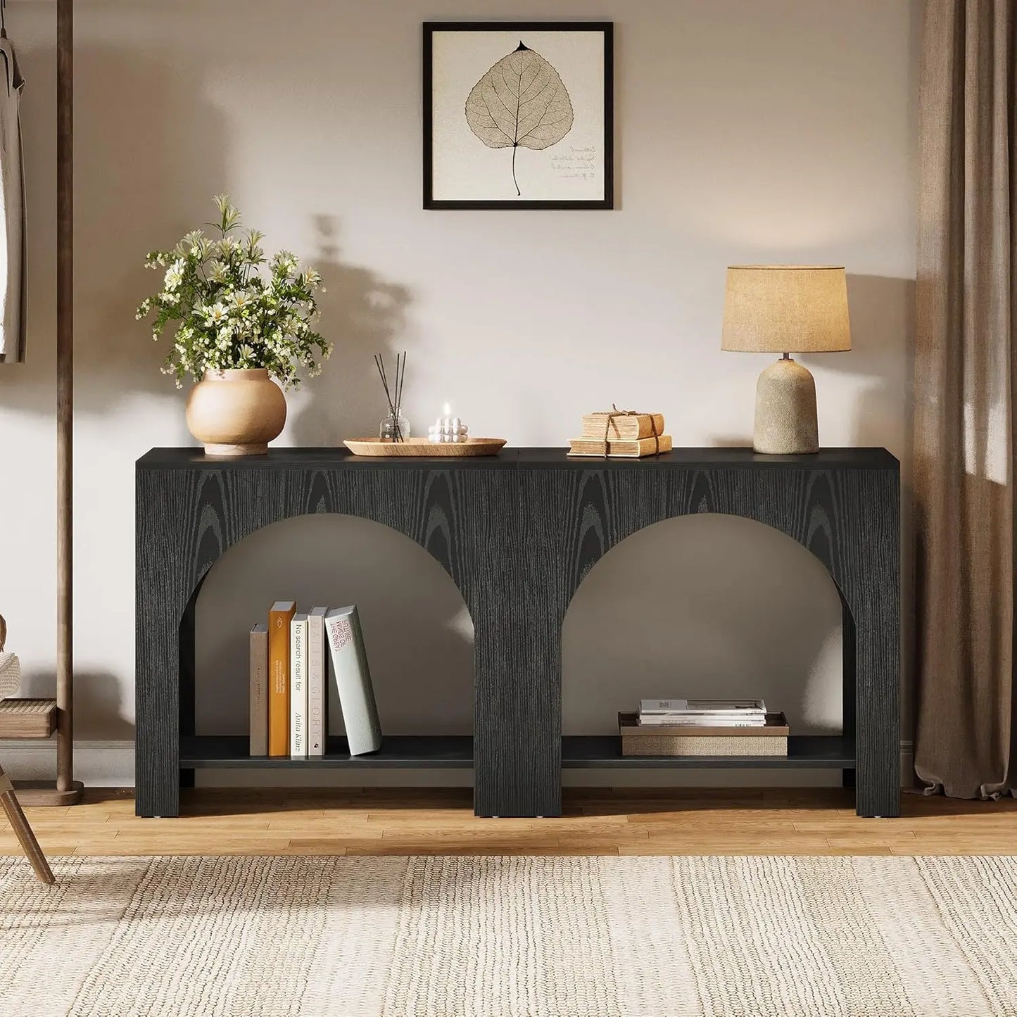 Farmhouse Nightstand With Storage Bedside Table For Bedroom Wooden Metal