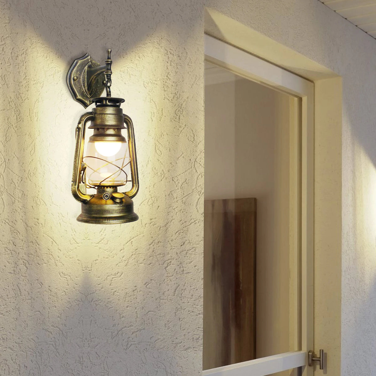 Retro Rustic Wall Sconces, Industrial Vintage Wall Light Fixtures Farmhouse Antique Lamp for Hallway, Bedroom Beside, Bar, Green