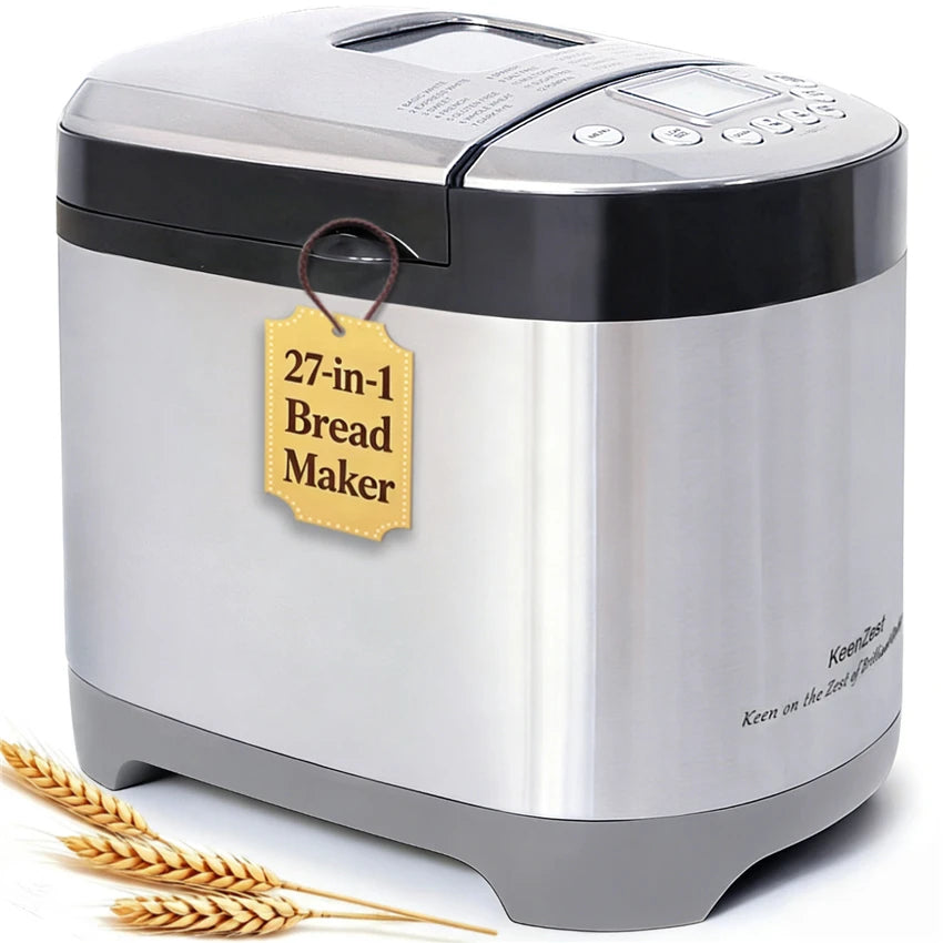 KeenZest Smart Automatic Bread Maker With Customizable Baking Cycles