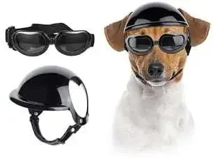 ATUBAN Dog Helmet Sunglasses for Small Dogs,UV Protection Dog Glasses Sport Hat for Medium Dogs,for Dog Outdoor Driving Walking