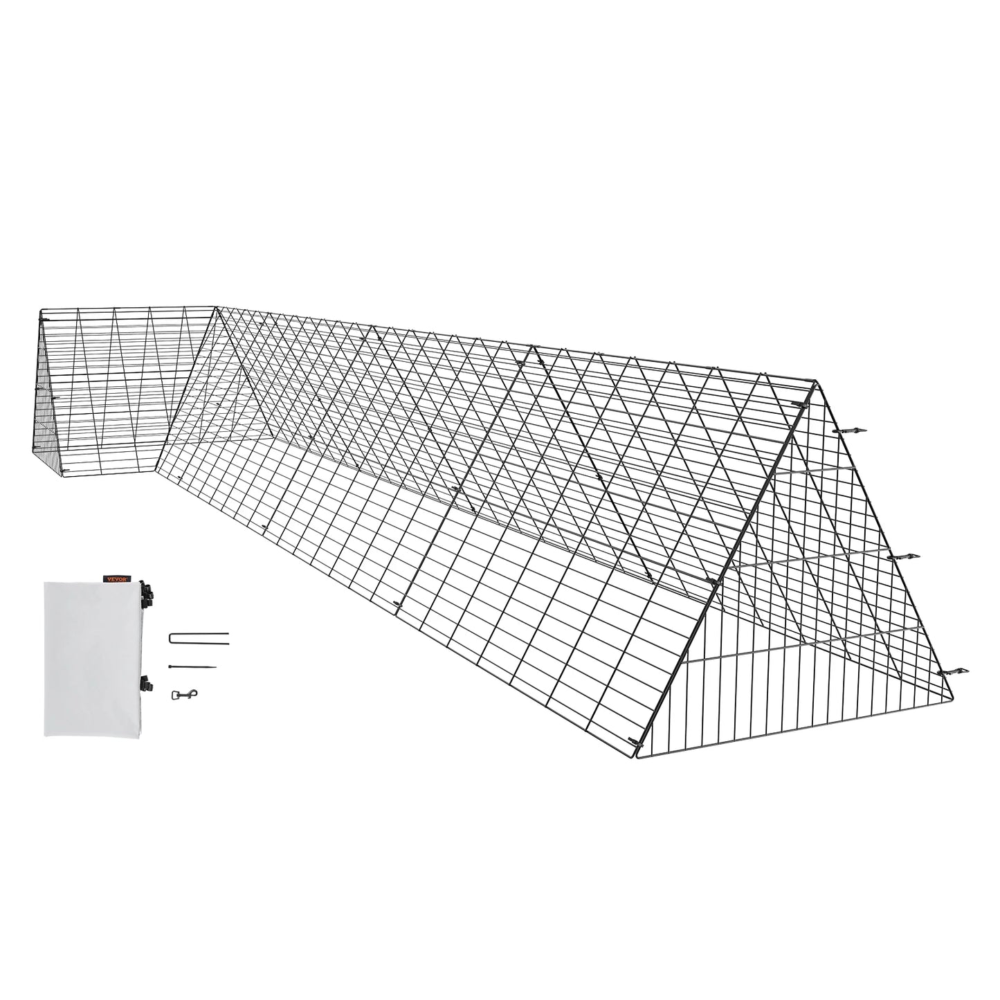 SucceBuy Chicken Tunnels 157.5 x 39.4 x 24.2 in Chicken Tunnels for Yard Portable Chicken Tunnels for Outside Corner Frames