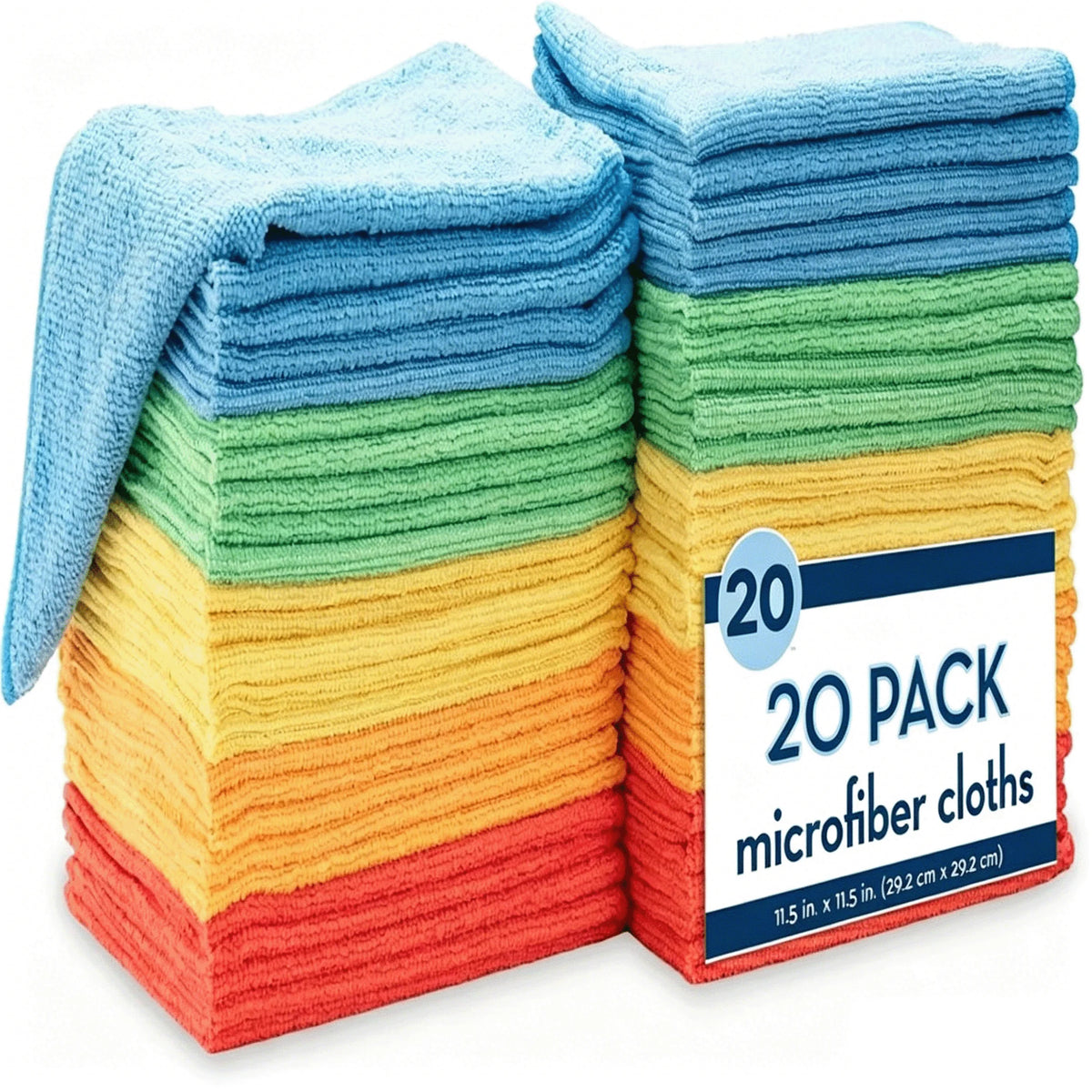 10/20 Pack Microfiber Cleaning Cloths, Multicolor Reusable Lint Free Cleaning Towels, Highly Absorbent Fast Drying Scratch-Free Cleaning Rags For Kitchen Dishes, Car Detailing, Window, Furniture & All Household Surfaces