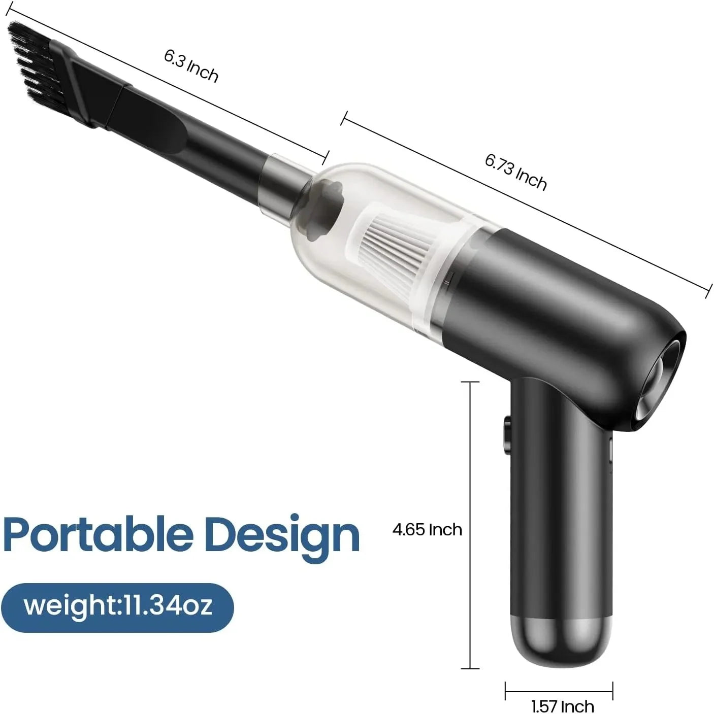 Mini Handheld Car Vacuum Cleaner Wireless High Power Dual Suction And Blower for Interior Cleaning