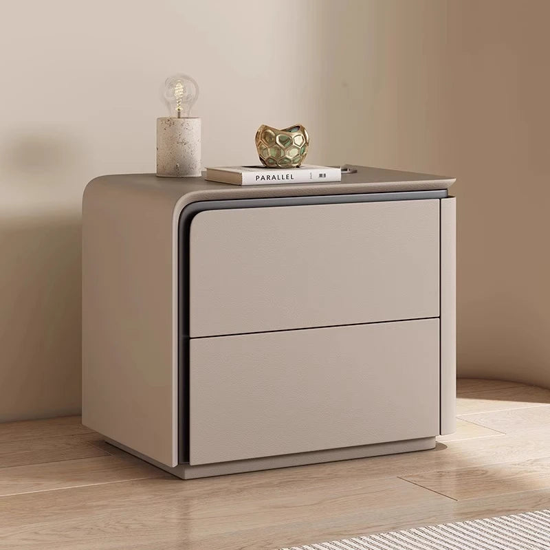 Angduo Modern Wooden Nightstand Storage Bedside Table For Bedroom Furniture