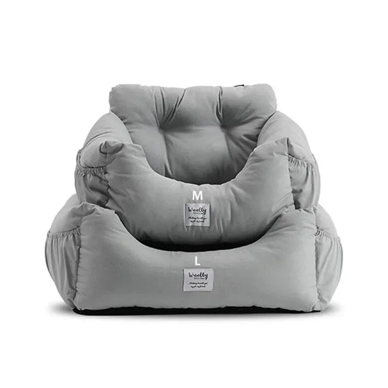 Pet Dog Portable Car Seat Central Control Nonslip Dog Carriers Safe Car Armrest Box Booster Kennel Bed for Small Dog Cat Travel
