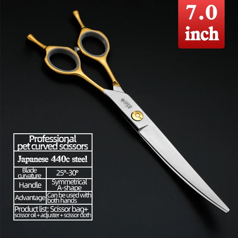 Sakura Dance Professional Pets Scissors Grooming Set for Dogs - High-End Japan 440C Professional Specific Shearing