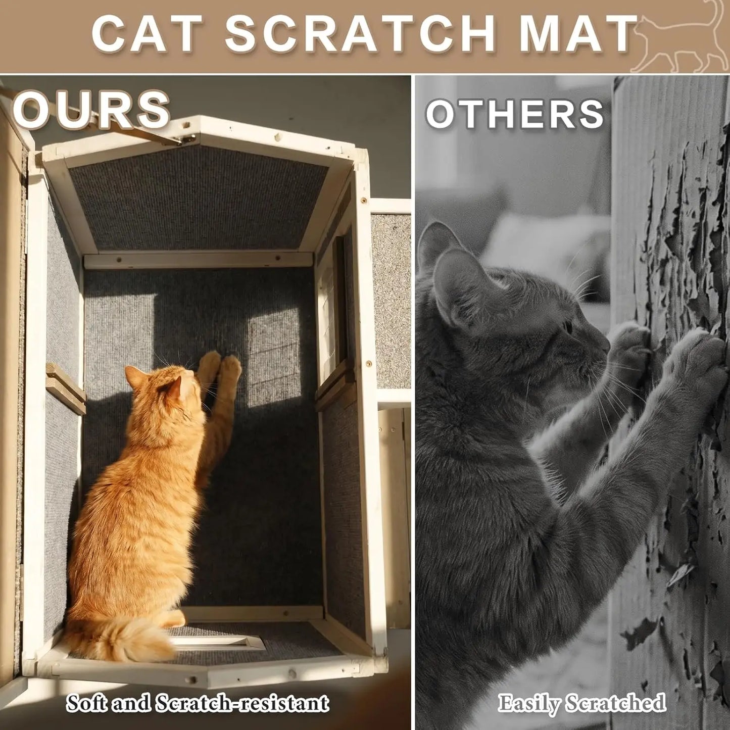 Outdoor Cat House – Weatherproof Wooden Shelter with Elevated Base, Balcony & Openable Roof
