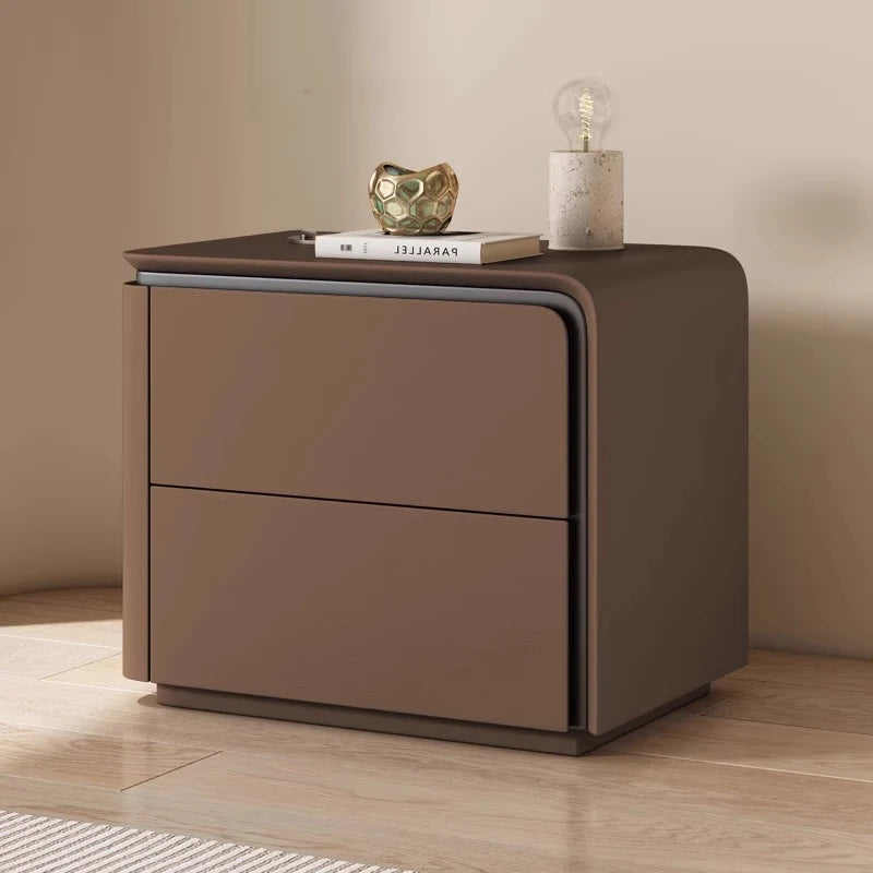 Angduo Modern Wooden Nightstand Storage Bedside Table For Bedroom Furniture