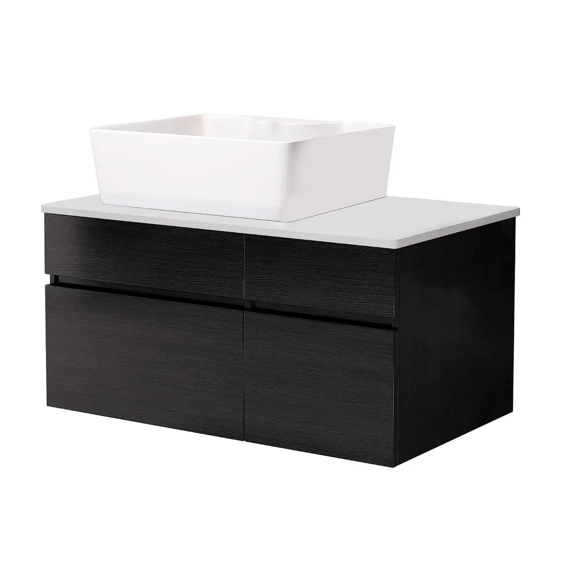 31.5" Floating Bathroom Vanity with Sink and Drawer, Soft Closing, Solid Wood Mid Century Modern Single Bathroom Vanity, Custom