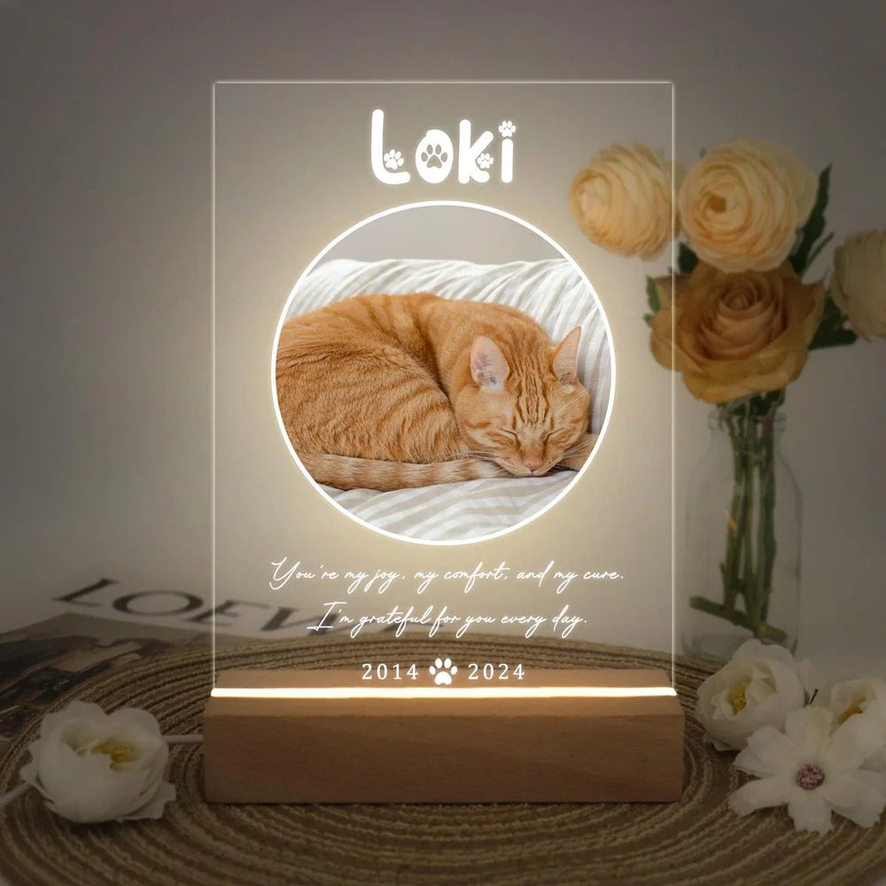 Custom Name Photo Remembrance Gift Personalized Pet Plaque Pet Memorial Frame Cat Dog Loss Gift Sympathy for Pet Lover