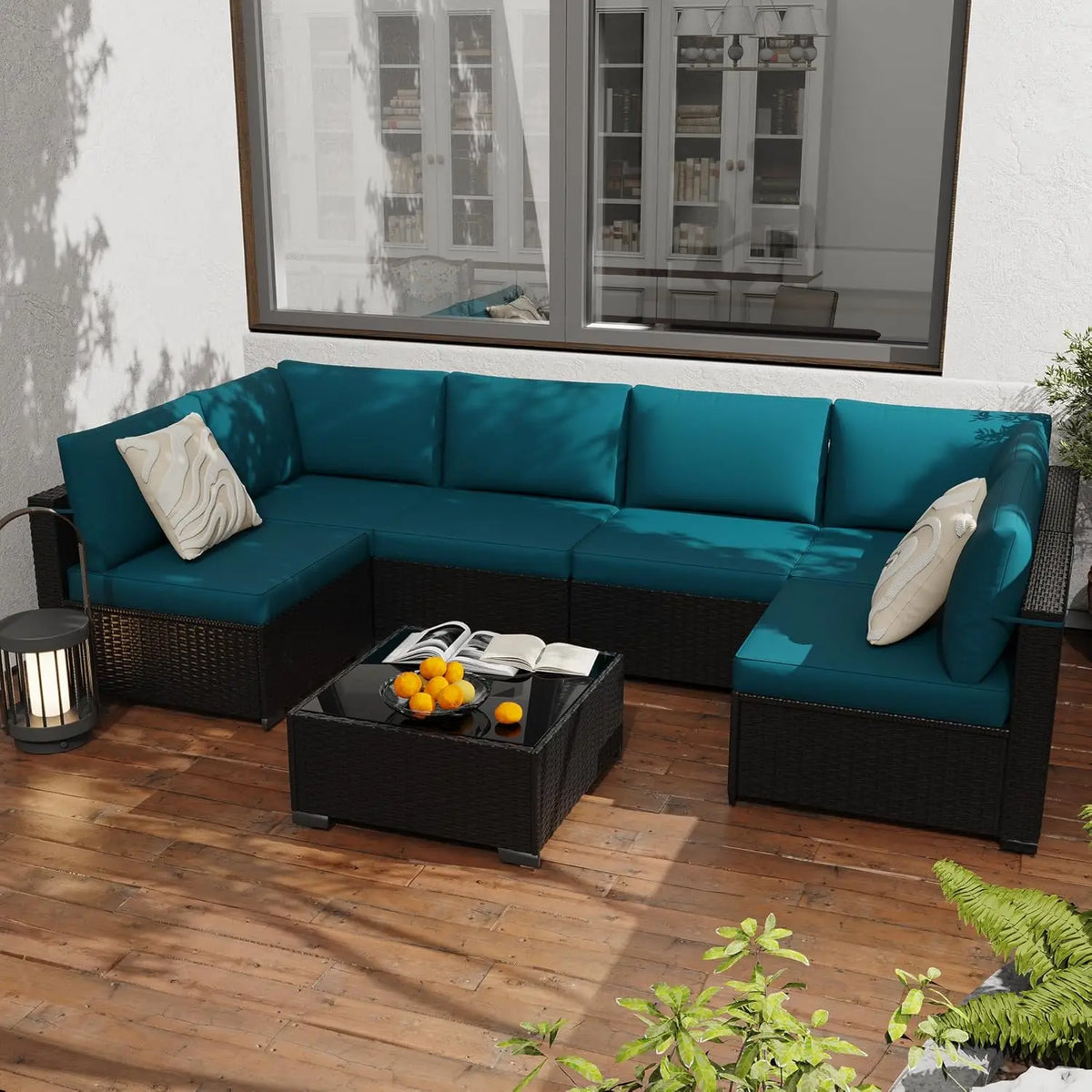All Weather PE Rattan Outdoor Modular Sectional Conversation Patio Set