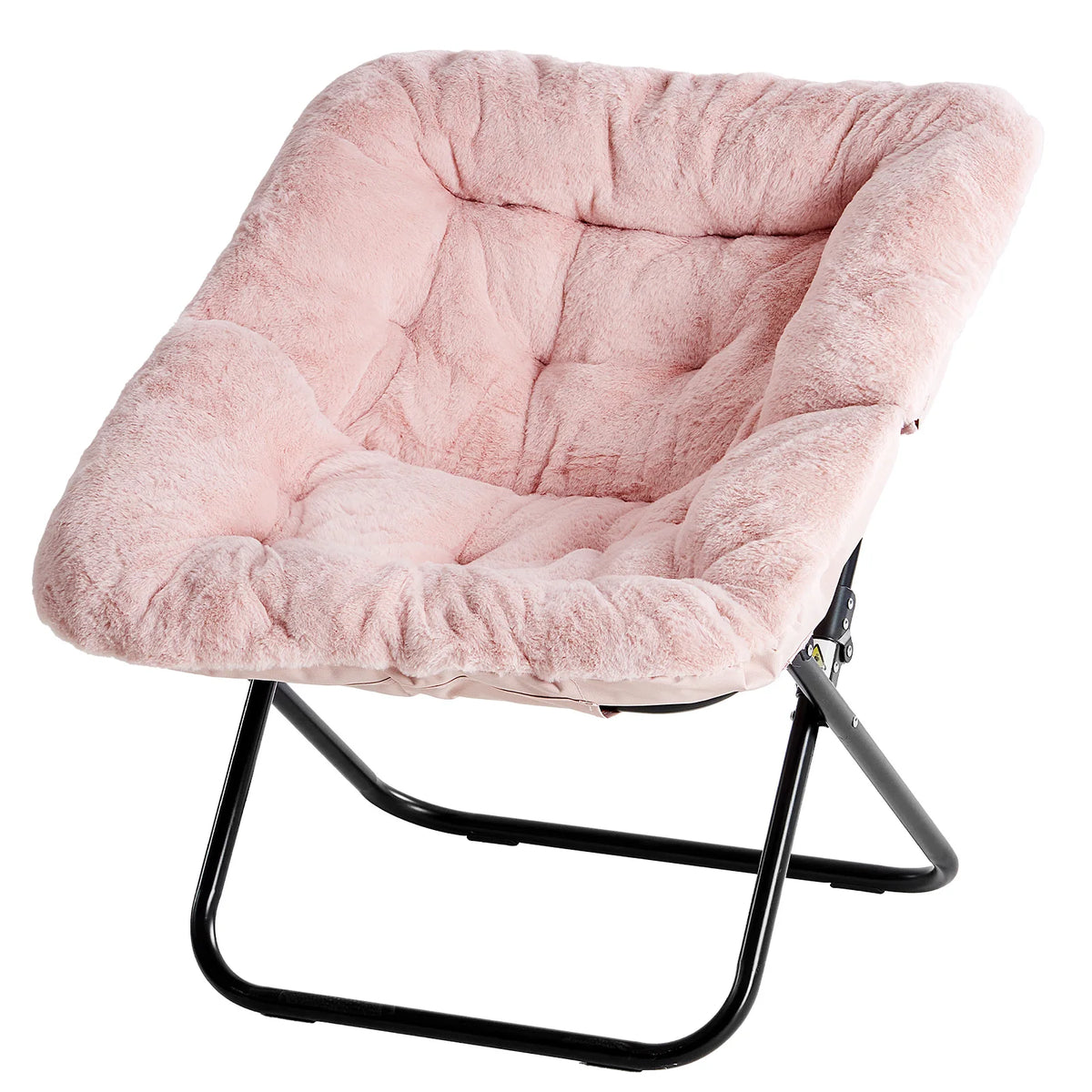 JHK Folding Metal Frame Saucer Chair For Living Room Furniture