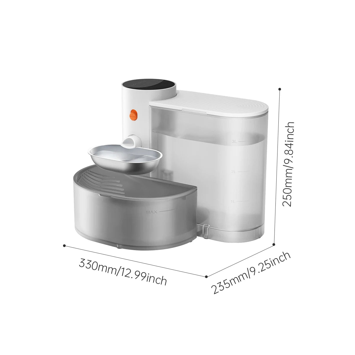 Petgravity Stainless Steel Automatic Purifying Water Dispenser Bowl for Cats