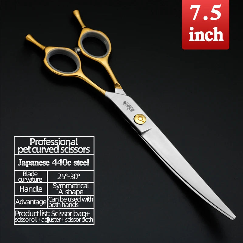 Sakura Dance Professional Pets Scissors Grooming Set for Dogs - High-End Japan 440C Professional Specific Shearing