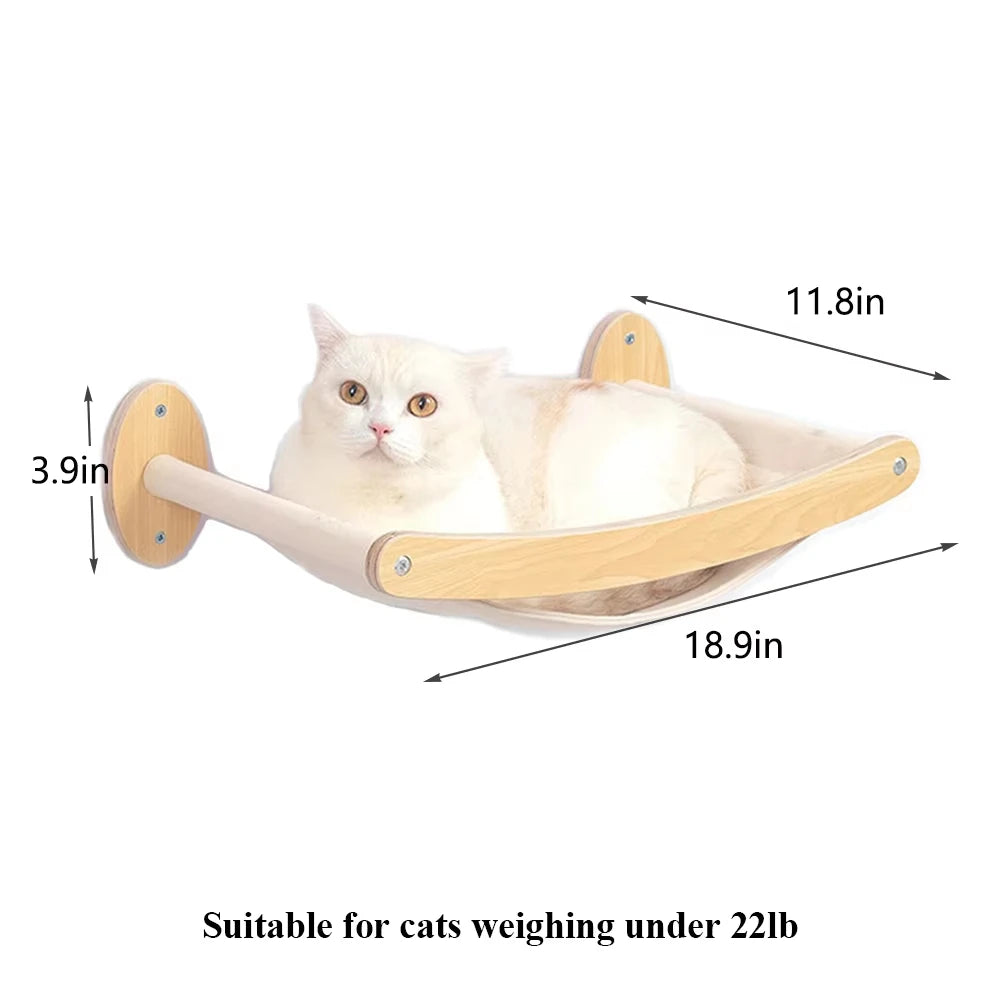 CWV Wall Mounted Cat Climbing Shelves With Sisal Scratching Post